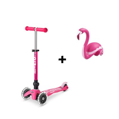 Mini skiro rožnat s prikupnim prijateljem flamingom